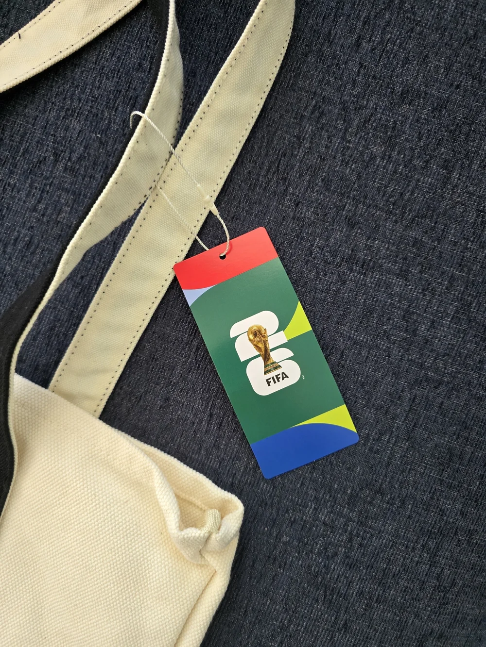 World Cup Men’s Cream Canvas Tote with Black Trim